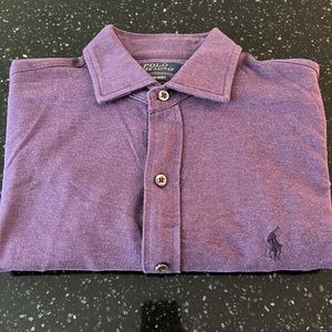 *FLASH SALE* Mens Ralph Lauren Polo Knit Dress Shirt, Long Sleeve Button Down